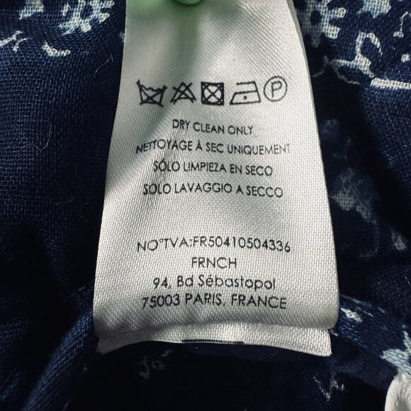 NWT Frnch Small Reversible Quilt Blue Jacket Patchwork Button Pocket Chore Coat - Picture 12 of 12